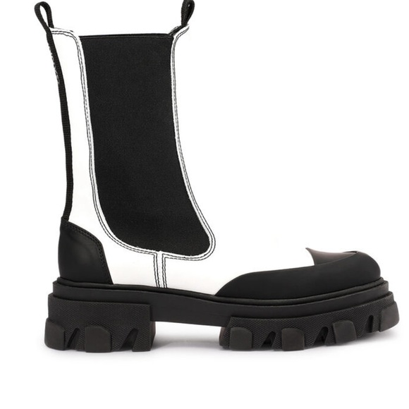 GANNI- MID CHELSEA BOOT IN WHITEs size: 39 - Picture 2 of 6